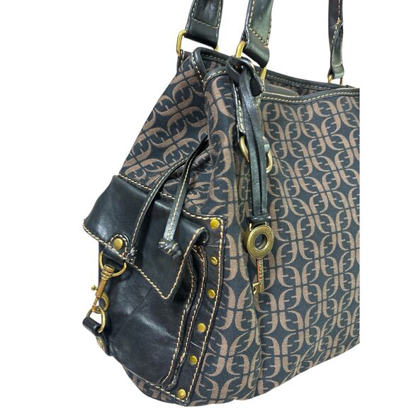 Fossil Signature Monogram Handbag w/Key Hang Tag - Picture 4 of 9